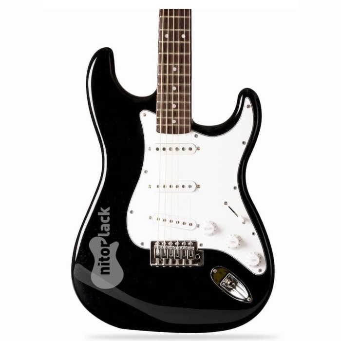 black gloss paint guitar