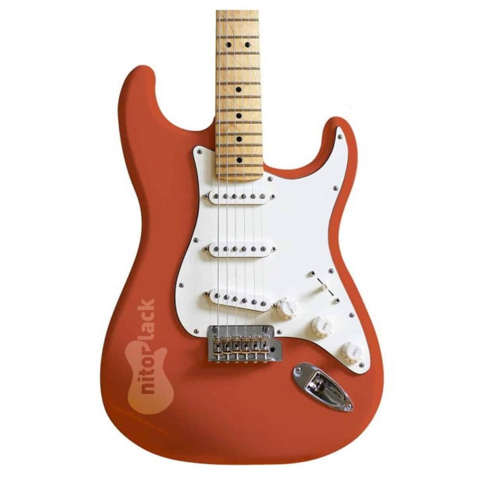 fiesta red guitar paint