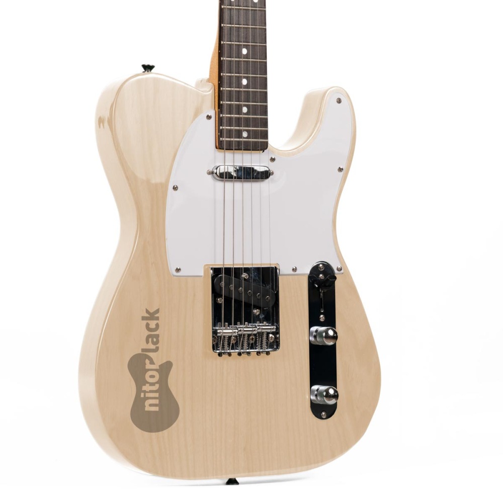 white dye guitar